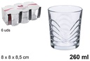 Pack 6 vasos cristal agua Ibiza 260 ml