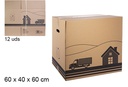 Caja de cartón multiusos 60x40x60 cm