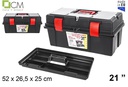 Caja plástico herramientas con bandeja 52 cm 21"