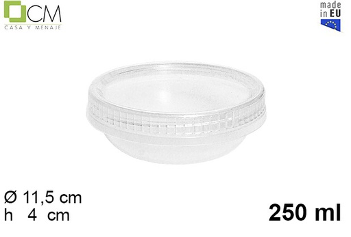 [103126] Envase tarrina plástico con rosca 250 ml