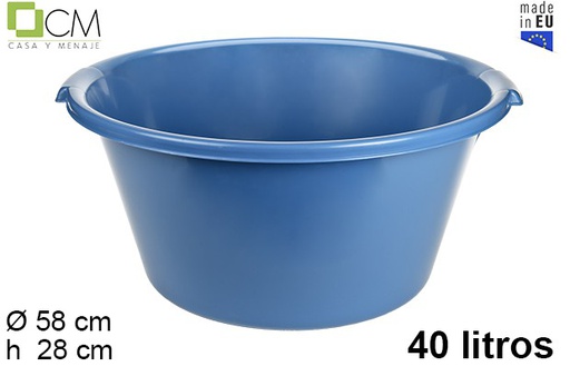 [102829] Extra strong blue plastic basin 40 l.