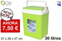 Nevera verde tapa plana 30 l.