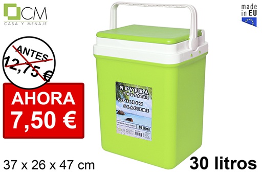 [107849] Nevera verde 30l.tapa plana