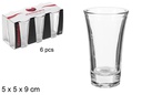 Pack 6 vasos chupito cristal Florencia 70 ml