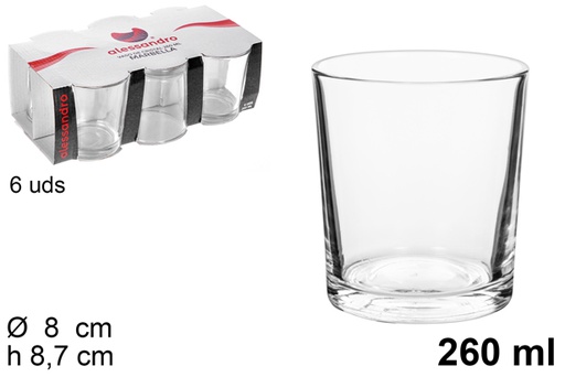 [104524] Pack 6 marbella water glass 260 ml