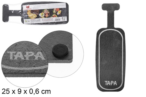 [107316] Slate tray with handle 25x9 cm
