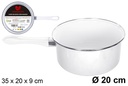 Cazo blanco con mango 20 cm