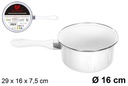 Cazo blanco con mango 16 cm