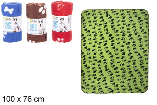 [104834] Manta para animais de estimação decorada sortida 100x76 cm