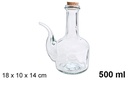 Barral cristal tapón corcho 1/2 l.