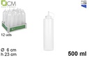 Bote plástico salsa transparente 500 ml