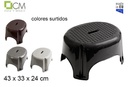 Plastic stool assorted colors 43x33 cm