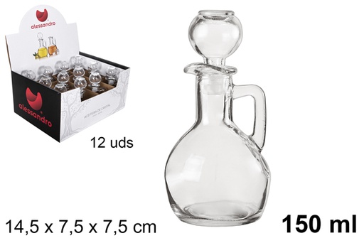 [101846] Oliera tonda in vetro con tappo 150 ml