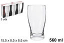 Pack 3 bicchieri da birra in vetro 560 ml