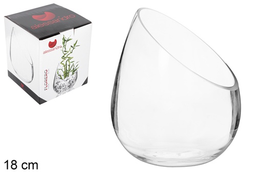 [107642] Vase en verre 18 cm