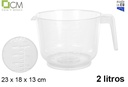Jarra plástico medidora 2 l.