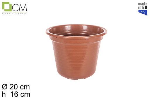 [103056] Pot en plastique brillant Marisol 20 cm