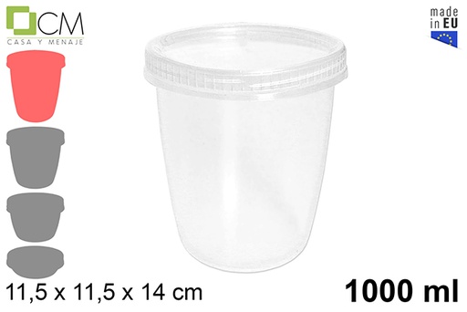 [103084] Contenitore in plastica con tappo a vite 1 l.