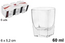 Pack 6 vasos chupito cristal Castillo 60 ml