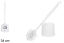 Porte brosse WC rond blanc 34 cm