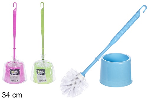 [107736] Round colorful toilet brush holder 34 cm