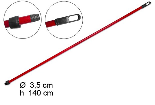 [107870] Bastone rosso con adattatore 140 cm