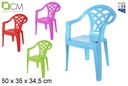 Sedia per bambini in plastica colori assortiti