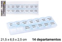 Pastillero plástico 14 compartimentos
