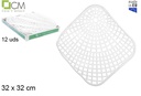 Rejilla fregadero goma eva blanca 32x32 cm