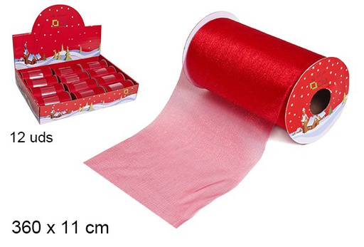 [107602] Cinta navidad roja decoracion 360x11cm