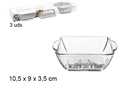 Pack 3 bowl cristal cuadrado Lily