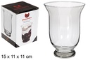 Bell glass candle holder 15 cm
