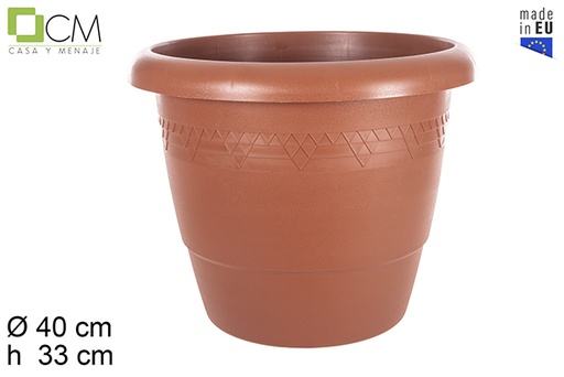 [102938] Vaso in plastica Elsa terracotta 40 cm