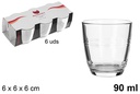 Pack 6 vasos cristal café 90 ml