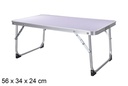Mesa dobrável pequena branca 56x34x24 cm