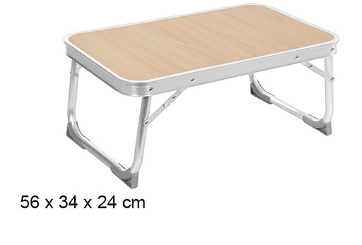 [108640] Small wood-colored folding table 56x34x24cm