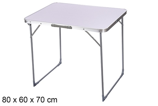 [108641] Table pliante blanche 80x60x70 cm