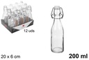 Botella cristal con tapón gaseosa 200 ml