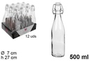Frasco de vidro com rolha mecânica 500 ml