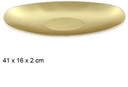 Fuente ovalada oro brillo 41x16 cm