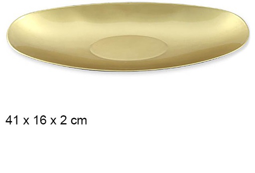 [107584] Fuente ovalada oro 41x16 cm