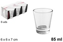 Pack 6 vaso cristal cortado 85 ml