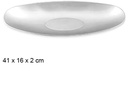 Shiny silver oval platter 41x16 cm