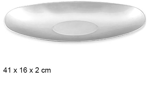 [107585] Fuente ovalada plata 41x16 cm