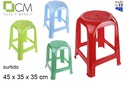 High plastic stool in assorted colors
