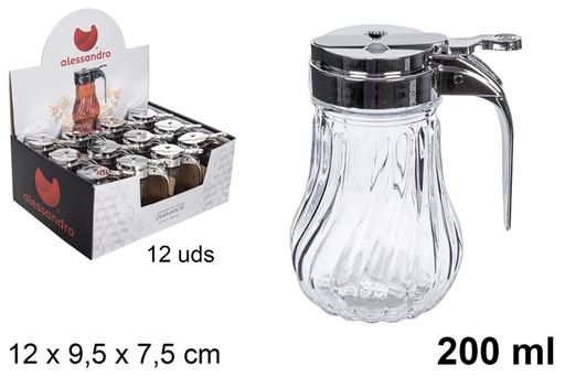 [107634] Dispensador de mel de vidro Diamante 200 ml
