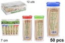 Pack 6 palilleros bambú 50 piezas