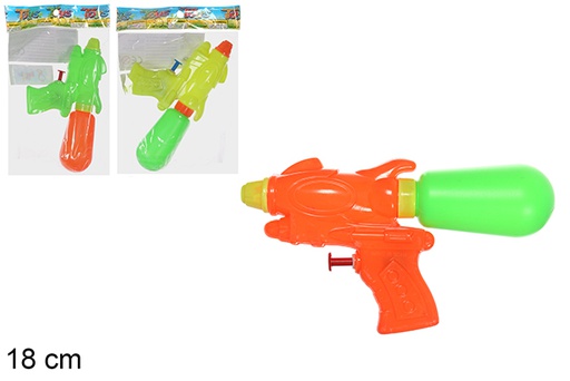 [108460] Pistolet à eau couleurs assorties 18 cm