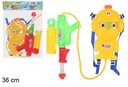 Pistola de agua con mochila y cebador colores surtidos 36 cm
