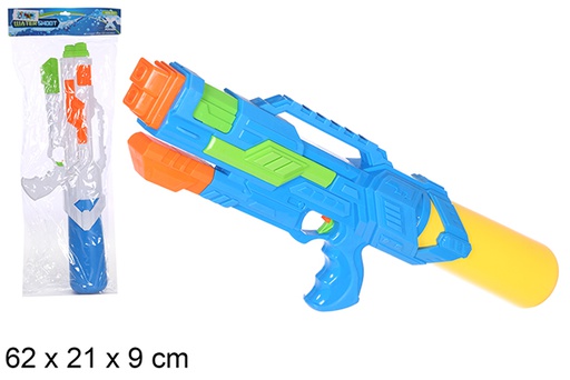 [108527] Pistolet à eau avec apprêt couleurs assorties 62 cm